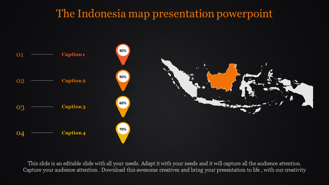 map presentation powerpoint-The Indonesia map presentation powerpoint